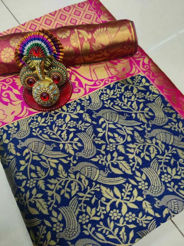 Blue_Embellished_Banarasi_Georgette_Saree_(Blue)